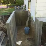 Cellar Entry Concrete Stairwell: cellar entry concrete walls poured progress