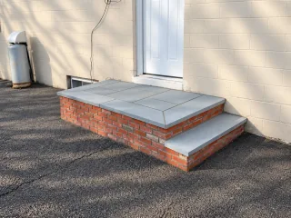 Brick and Bluestone Entry Stoop — Photo 2