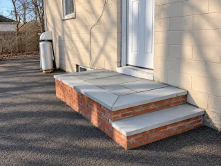 Brick and Bluestone Entry Stoop — Photo 1