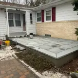 Patio Demolition and Concrete Base: concrete patio slab after paver removal