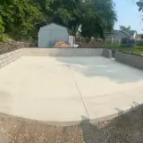 Detached Garage Foundation and Steel Frame: detached garage foundation slab progress