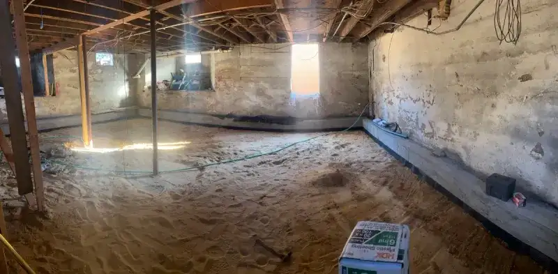 Basement Floor Preparation project on Long Island