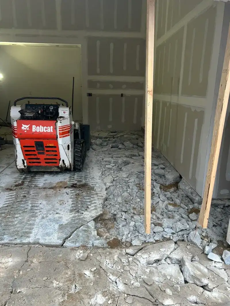 Garage Floor Slab Replacement - Before