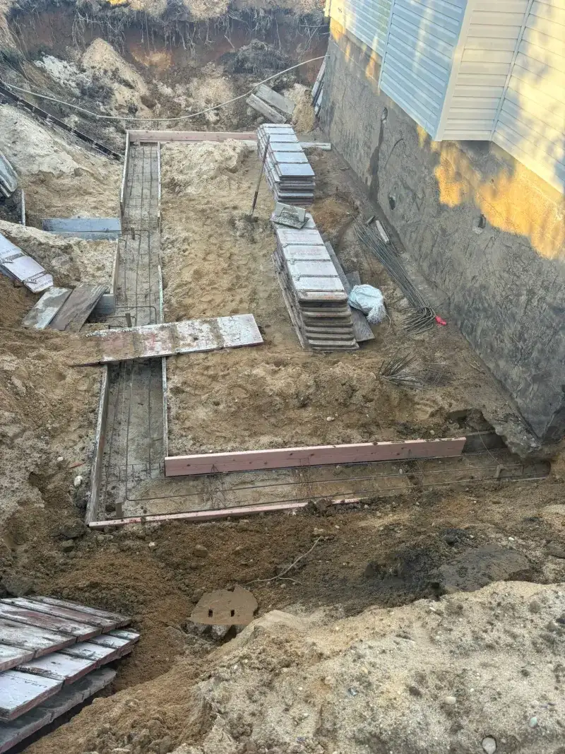 Home Addition Foundation - Before