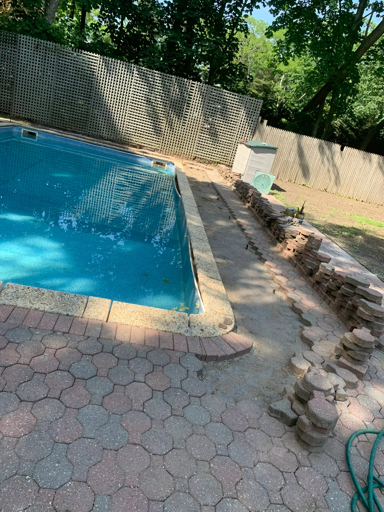 Pool Pavers - Before