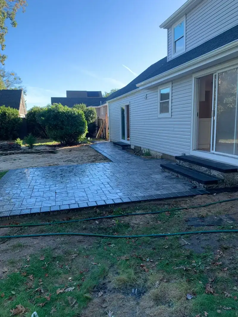 Gray Paver Patio and Entry Stoop: gray paver patio and entry stoop complete