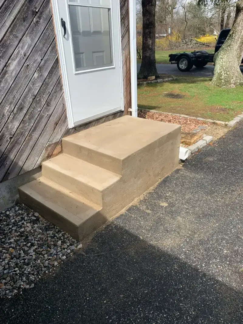 Poured Concrete Entry Stoop: poured concrete entry stoop complete